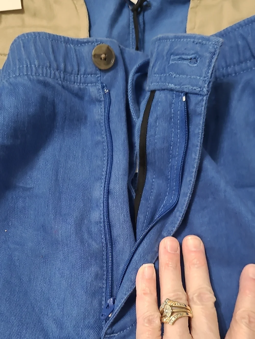 NWT Banana Republic Blue Linen-Cotton Blend Traveler Pull-On Pants size XL